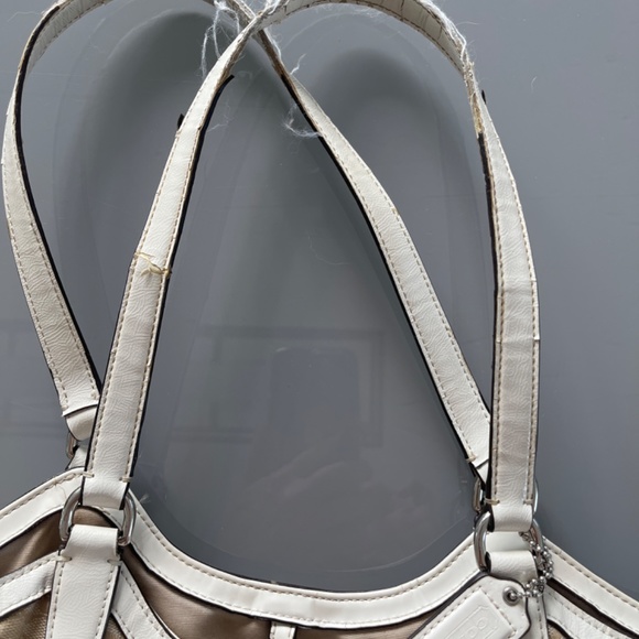 Coach shoulder purse  cream authentic - Picture 3 of 7